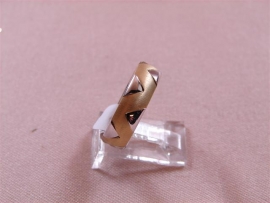 ALIANZA ORO 18KT BICOLOR TRIANGULOS D6X2MM PESO G9,5