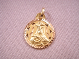 MEDALLA ORO 18KT VIRGEN DE LAS ANGUSTIAS PESO G1,7 D16MM