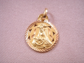 MEDALLA ORO 18KT VIRGEN DE LAS ANGUSTIAS PESO G1,7 D16MM