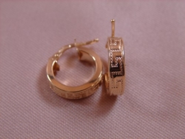 AROS ORO 18KT GRECA MEDIA CAÑA D10X4MM PESO G1,9