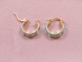 AROS ORO 18KT ESMALTADO CON CIRCONITAS PESO G1,80