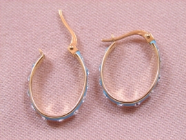 AROS ORO 18KT ESMALTADO CON CIRCONITAS D12X2,5MM PESO G1,75