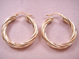 AROS ORO 18KT TRENZADOS D21X3,5MM PESO G2,85