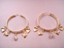 AROS ORO 18KT MEDIA CAÑA COLGANTES D33X3MM PESO G9,05