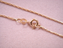 CADENA ORO 18KT OBALIN 40CM 1MM PESO G2,25