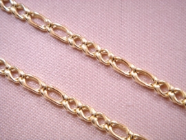 CADENA ORO 18KT TRES X UNO DOBLE 50CM PESO G8,50