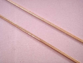 CADENA ORO 18KT ESPIGA CUADRADA 50CM D1,30MM PESO G5,45 