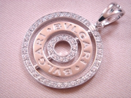 COLGANTE ORO 18KT CIRCULOS CON PIEDRAS PESO G8,7