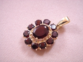 COLGANTE ORO 18KT GRANATE FINO PESO G3,5 D16X18MM