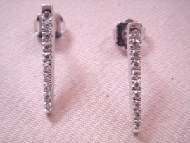 PENDIENTES ORO 18KT BARRITA CIRCONITAS PESO G3,3 D22X2MM