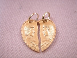 COLGANTE ORO 18KT CORAZON PARA COMPARTIR D22X20MM PESO G3,2