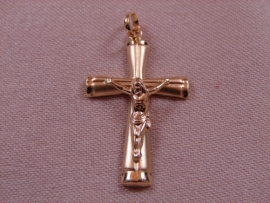 CRUZ ORO 18KT CAMPANA CRISTO RELIEVE D32X19MM PESO G1,3