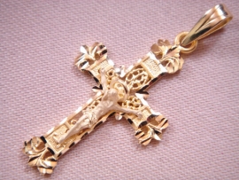 CRUZ ORO 18KT FILIGRANA CON CRISTO D35X20MM PESO 2,95G