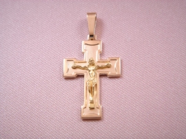 CRUZ ORO 18KT CRISTO RELEIVE D40X25MM PESO G4,55