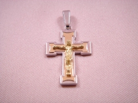 CRUZ ORO 18KT CRISTO RELIEVE D39X23MM PESO G4,90