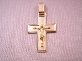 CRUZ ORO 18KT MACIZA CRISTO RELIEVE D39X18MM PESO G5,50