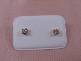 PENDIENTES ORO 18KT Y BRILLANTES GARRA 4 PATILLAS 0,20KT (H-VS) 