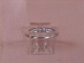 ANILLO ORO 18KT Y BRILLANTES 1P (SI2 H) 0,10KT PESO G1,9 D2,8MM