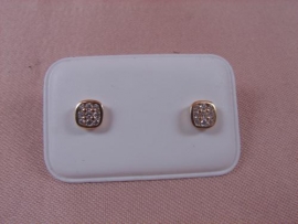 PENDIENTES ORO 18KT BRILLANTES CUADRADO 0,22KT H-VS