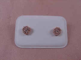 PENDIENTES ORO 18KT BRILLANTES ROSETA 0,28KT H-VS