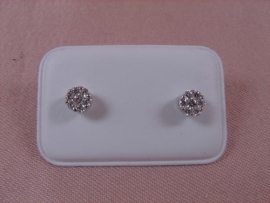 PENDIENTES ORO 18KT BRILLANTES ROSETA 0,32KT H-VS