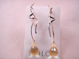 PENDIENTES ORO 18KT BICOLOR D38MM PESO G6,25