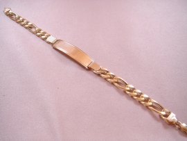 ESCLAVA ORO 18KT TRES X UNO 20,5CM D10MM PESO G15,80