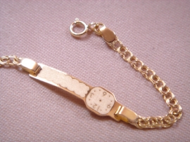 ESCLAVA ORO 18KT BEBE RELOJ PESO G1,75 14CM