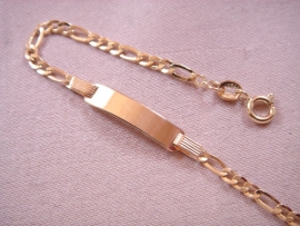 ESCLAVA ORO 18KT TRES X UNO 15CM PESO G2,90