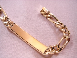 ESCLAVA ORO 18KT TRES X UNO 22CM D9,5X3,25MM PESO G26,35