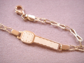 ESCLAVA ORO 18KT BEBE RELOJ 14CMX7MM PESO G2,80