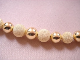 GARGANTILLA ORO 18KT SATINADA BRILLO BOLAS PESO G18,45