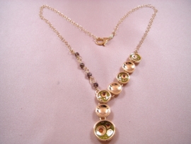 GARGANTILLA ORO 18KT ESMALTADO PIEDRAS PESO G13, LONGITUD 45CM , ANCHO 16MM