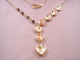 GARGANTILLA ORO 18KT ESMALTADO PIEDRAS PESO G12,05