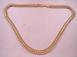 GARGANTILLA ORO 18KT DOBLE CALABROTE 40CM D8X2,75MM PESO G13,25