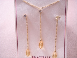 GARGANTILLA ORO 18KT CON PENDIENTES PESO G4,8, LONGITUD 45CM