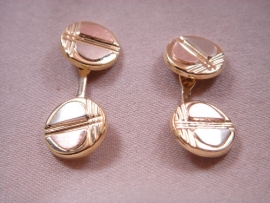 GEMELOS ORO 18K REDONDO BICOLO PESO 6,48G