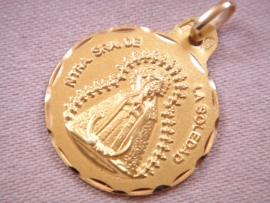 MEDALLA ORO 18KT VIRGEN SOLEDAD 22MM PESO G2,95