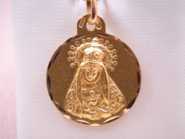 MEDALLA ORO 18KT VIRGEN DE LOS DOLORES 16MM PESO G2