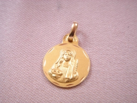 MEDALLA ORO 18KT SANTA LUCIA 16MM PESO G1,75