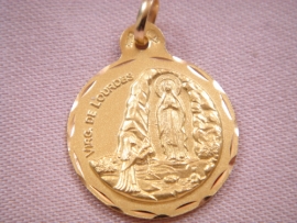 MEDALLA ORO 18KT VIRGEN DE LOURDES D21MM PESO G2,85