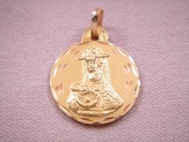 MEDALLA ORO 18 KT VIRGEN DE LAS ANGUSTIAS PESO G2,3 DIAMETRO 19MM