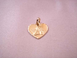 MEDALLA ORO 18KT CORAZON ANGELITO D15MM PESO G1,65