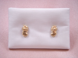 PENDIENTES ORO 18KT BEBE GUSANITO PESO 1,05G D8X4MM