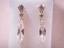 PENDIENTES ORO 18KT CON CIRCONITAS 30X5MM PESO G5,30