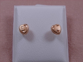 PENDIENTE ORO 18KT BEBE CORAZON TALLADO PESO G0,69 D6,5X7,5MM