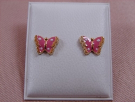 PENDIENTES ORO 18KT BEBE MARIPOSA PESO 0,40