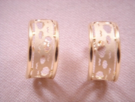 PENDIENTES ORO 18KT CALADOS PRESION 16X8MM PESO G2,10