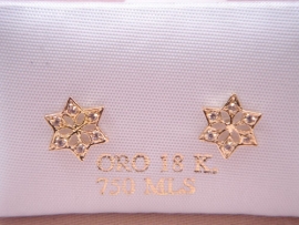 PENDIENTES ORO 18KT ESTRELLA PESO 0,8G