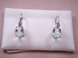 PENDIENTES ORO 18KT PIEDRA FINA D15X6MM PESO G2,95